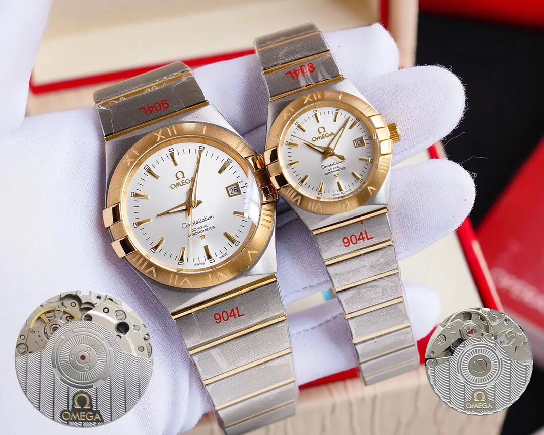 [High-end replica] 💰1920 one! OMEGA-OMEGA‼ The Constellation series displays a timeless and charming design concept with its famous "Griffes" and eye-catching dial. Elegant "Clous de Paris" literal design, calendar display function at 3 o'clock. Men's model: built-in imported 9015 movement mechanical (zero repair). Female model: built-in imported 9015 movement mechanical (zero repair)...Swiss quality 100% super waterproof luminous sapphire glass back design, size male 38mmx10.5, female 27mmx10.5 🔥Top product Excellent products 🔥