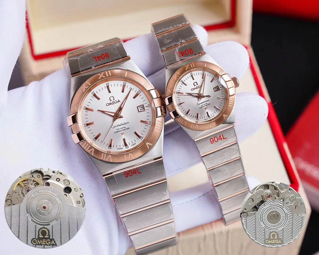 [High-end replica] 💰1920 one! OMEGA-OMEGA‼ The Constellation series displays a timeless and charming design concept with its famous "Griffes" and eye-catching dial. Elegant "Clous de Paris" literal design, calendar display function at 3 o'clock. Men's model: built-in imported 9015 movement mechanical (zero repair). Female model: built-in imported 9015 movement mechanical (zero repair)...Swiss quality 100% super waterproof luminous sapphire glass back design, size male 38mmx10.5, female 27mmx10.5 🔥Top product Excellent products 🔥