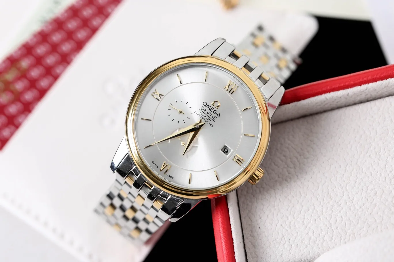 【Foreign trade import】💰1160! Omega - OMEGA classic butterfly handsome four-pin multi-function ⌚️6 o'clock power display, 9 o'clock small seconds function, fine men's watch, noble and elegant~gentleman style, high-end mineral scratch-resistant mirror glass, equipped with 316L stainless steel case, stainless steel strap, fully automatic imported mechanical movement Size: 40mm × 11mm The pinnacle of the watch💥beyond the ordinary, crafted with exquisite craftsmanship! Come and order now🍷