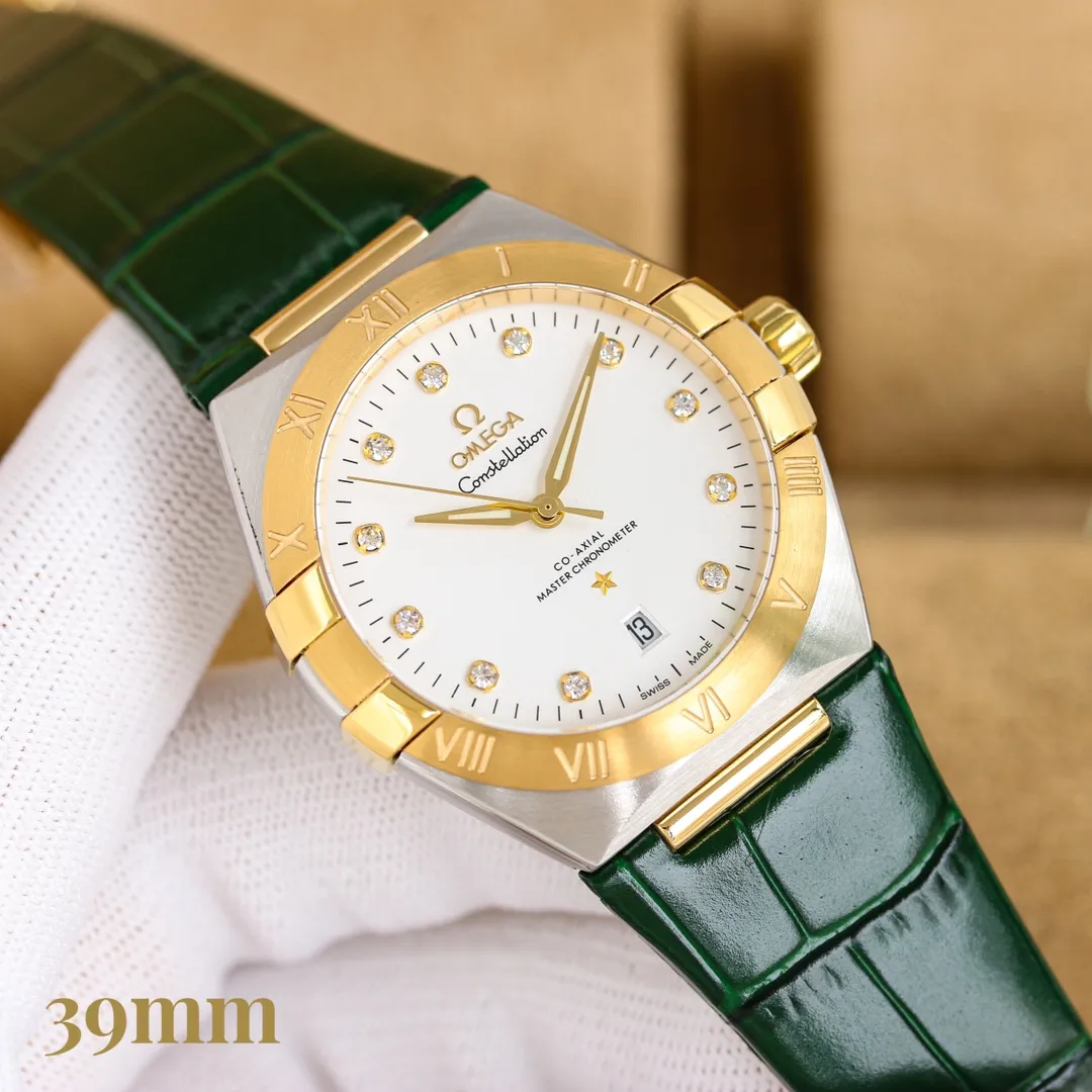 【Customized all-in-one machine】💰1720! Omega fifth generation constellation series! Brand new original size 39MM watch! Fully automatic imported Citizen mechanical movement, a hot-selling item in 2024‼ ️ [Movement] The original imported 9015 all-in-one movement, the see-through bottom movement can be seen at a glance, perfectly presented [Case] ​​316L stainless steel case, made by exclusive CNC technology, with arched double-dived sapphire mirror, clear text lines and well-proportioned checkered pattern, three-degree waterproof, watch diameter 39/11mm [Bracelet] Imported rubber tape from Italy with original folding clasp, please pay attention to the details
