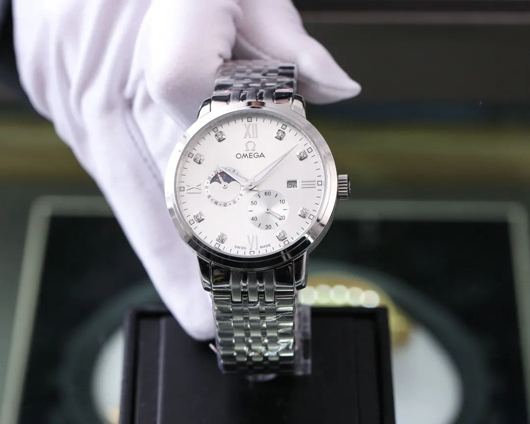【Foreign trade import】💰1320! Omega (exquisite, wise work) values ​​quality Type: Exquisite men's watch (more excellent) Best design Strap: Genuine cowhide/316L stainless steel strap (more durable) Very popular Movement: Top mechanical movement (stable) Material: Mineral super strong mirror (wear-resistant) Real man's wise style Strong three-dimensional sense Special design Return with great reputation Size: 40mm diameter 12mm thick Smart launch! Welcome to reprint!
