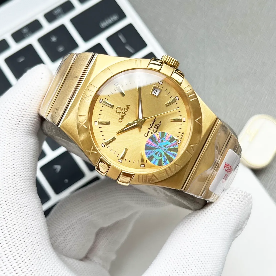 【High-end replica】💰1240! 【Customized all-in-one machine】💰1840! Omega constellation series, men's model is equipped with imported Japanese Citizen 8500 all-in-one mechanical movement... (zero repair) comparable to Swiss machine quality, 100 meters depth, super waterproof and luminous, sapphire glass back design, male size 38mmx11mm, the appearance is the same as the inside, unique! Create market-friendly prices! [Love][Fist][Fist][Handshake][Handshake] The picture was taken with a customized all-in-one machine!