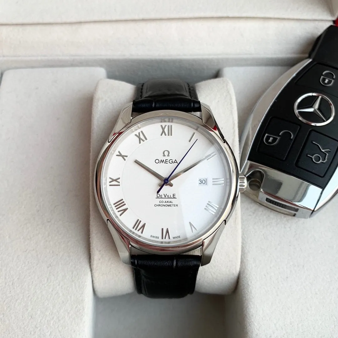 【Foreign trade import】💰1160! OMEGA - OMEGA🎉 Men's watch, fully automatic mechanical movement, 316L stainless steel case, mineral glass mirror, genuine cowhide leather strap/stainless steel strap, 40mm diameter and 11mm thick, achieving eternity. The De Ville series has always been a representative of elegance and precision. This Omega De Ville watch has won the hearts of the people with its high quality, fashionable and elegant appearance.