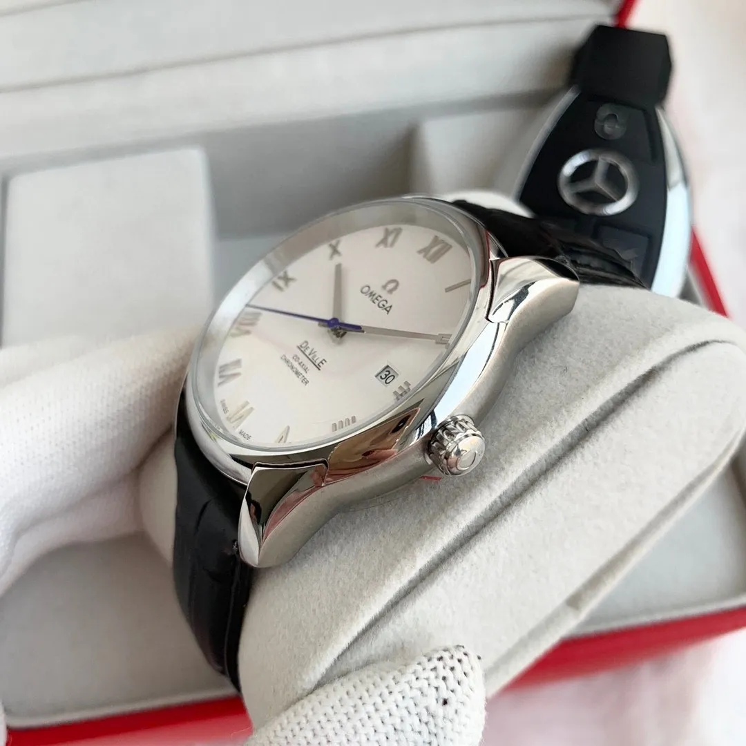 【Foreign trade import】💰1160! OMEGA - OMEGA🎉 Men's watch, fully automatic mechanical movement, 316L stainless steel case, mineral glass mirror, genuine cowhide leather strap/stainless steel strap, 40mm diameter and 11mm thick, achieving eternity. The De Ville series has always been a representative of elegance and precision. This Omega De Ville watch has won the hearts of the people with its high quality, fashionable and elegant appearance.