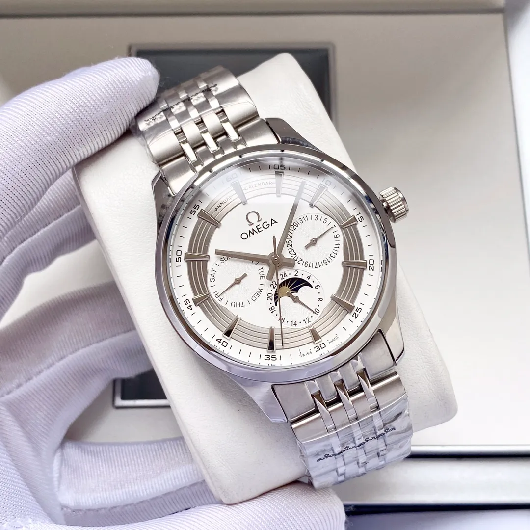 【High-end replica】💰1520! Omega-Omega men's watch equipped with imported fully automatic Citizen 8215 mechanical movement, wear-resistant and scratch-resistant sapphire mirror, 316L stainless steel case, stainless steel strap, fashionable design, business casual, size: diameter 40mm, thickness 12mm