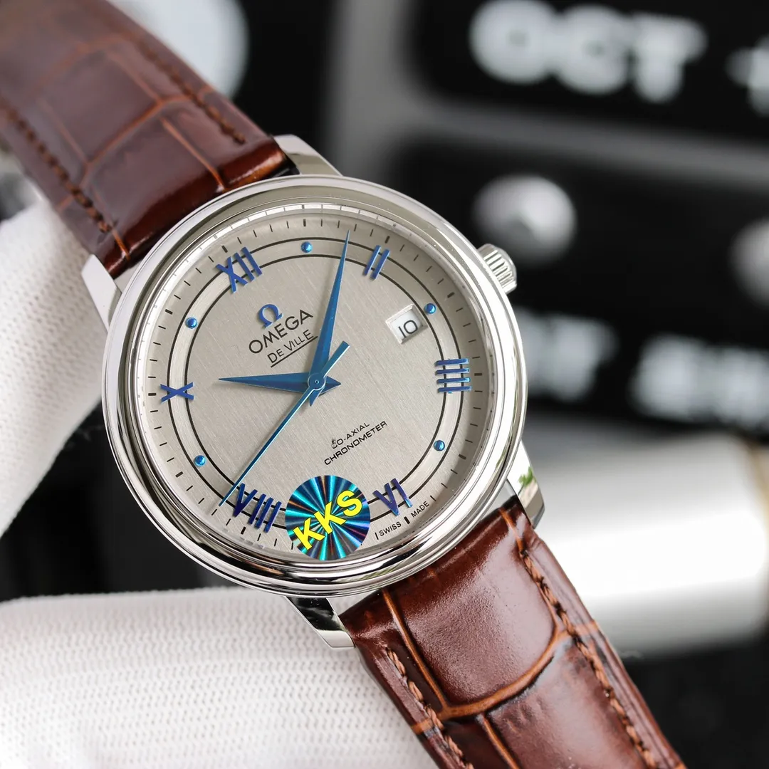 【Top replica】💰2400! Omega De Ville series men's mechanical watches, a new upgraded version will arrive in 2021. The modified quality is exclusively customized for the 8500 movement. Specially designed [Movement] Dedicated and made 0️⃣Reworked, replica Omega 8800 genuine movement, dual-calendar automatic mechanical movement. Synchronous original transparent bottom design, clearly witnessing the original appearance of the high-performance and precise movement, the 316 stainless steel movement inner cover is truly repaired both internally and externally. [Case] 316L stainless steel case, made by exclusive CNC process, with arched wear-resistant super-hard sapphire scratch-proof glass, clear text lines and well-proportioned checkered pattern, three-level waterproof, safe for swimming🏊, watch diameter 41/11mm [Bracelet] Italian imported cowhide crocodile pattern strap with original folding buckle or 316 stainless steel original buckle optional