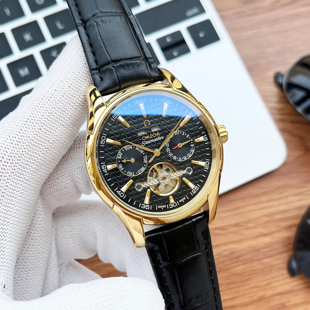 【High-end replica】💰1440! Omega-OMEGA Type: [Cool] Men's Watch Case: 316 fine steel (high quality workmanship) Strap: Imported calfskin/316 fine steel (two options available) Movement: Advanced customized fully automatic mechanical movement (stable travel time) Glass: Advanced strengthened coated mirror Size: diameter 43mm, thickness 13mm