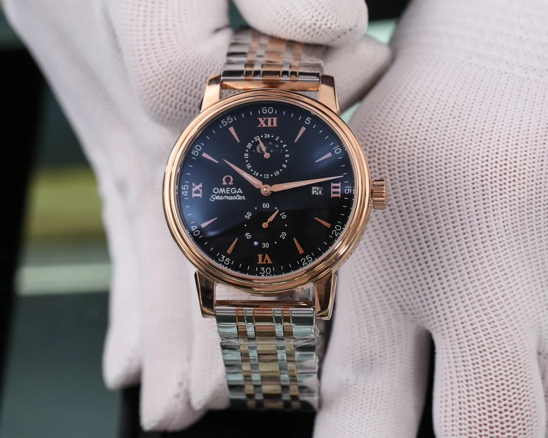 【Foreign Trade Import】💰1440! Omega (top quality, outstanding debut) 🎉🎉 [Type]: Boutique men's watch (top) exquisite [Strap]: Genuine leather & 316L stainless steel strap (durable) [Movement]: Top mechanical movement (stable) [Material]: Mineral super strong mirror (wear-resistant) Exquisite quality and generous style, excellent temperament, wise and exclusive [Size]: 42mm diameter, 12mm thick, hot sale! Welcome to reprint!