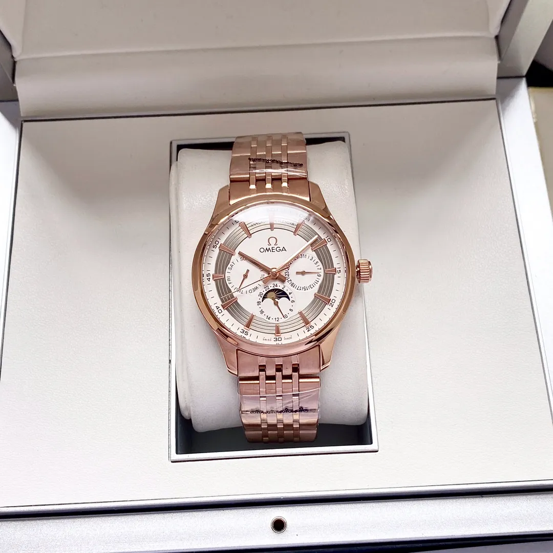 【High-end replica】💰1520! Omega-Omega men's watch equipped with imported fully automatic Citizen 8215 mechanical movement, wear-resistant and scratch-resistant sapphire mirror, 316L stainless steel case, stainless steel strap, fashionable design, business casual, size: diameter 40mm, thickness 12mm