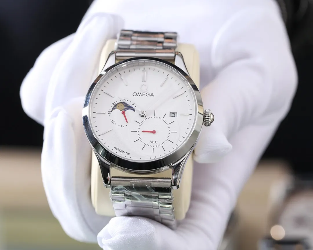 【Foreign trade import】💰1240! Omega (Excellent, Exquisite and Intelligent Work) Latest Counter Picture 🎈🎈 Type: Exquisite men's watch (more excellent) [3-digit calendar] [9-digit stars] Strap: Genuine leather & stainless steel strap (more comfortable) Movement: Top mechanical movement (stable) [Simple and elegant] Material: Mineral super mirror (wear-resistant) [Business and casual] Smart style, strong three-dimensional sense, special design, returning from a reputation, a must-sell style Size: 40mm in diameter, 12mm thick, high-definition real shot! quality assurance!