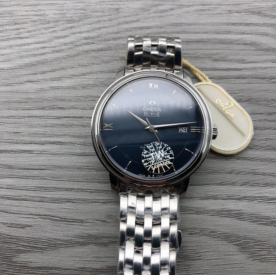 【Top Replica】💰3600! Omega De Ville late bloomer, Return of the King TW Taiwan v8 upgraded version, upgraded version slide buckle, original mold opening Omega (OMEGA) 🎮T2 De Ville series 424.10.40.20.01.001 Fine workmanship details, diameter 39.5 mm, factory case cover, case strap 316L stainless steel CNC full processing, repeated modifications, brushed back cover omega Logo engraving, one number per watch. Striving for perfection, 🎮 adopts imported curved sapphire mirror, factory quality is strictly QC, each watch movement test is guaranteed to reach observatory level certification, daily error does not exceed +-2 seconds) equipped with eta2824 movement, 100 meters waterproof, the same level can withstand comparison, entry-level must-have!