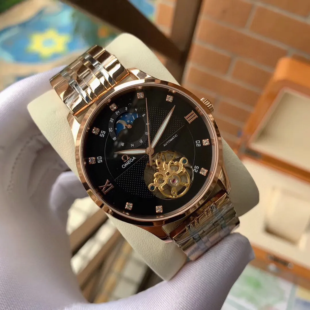 【Foreign trade import】💰1240! OMEGA-OMEGA‼ ️Boutique men's watch🌹🌹🌹Unique nine-digit hollow design, exquisite craftsmanship, originality, noble atmosphere, gentleman style. Adopting fully automatic mechanical movement, top-grade 316 stainless steel case and strap, super mineral mirror, size 42mm🔥The top products are constantly produced🔥