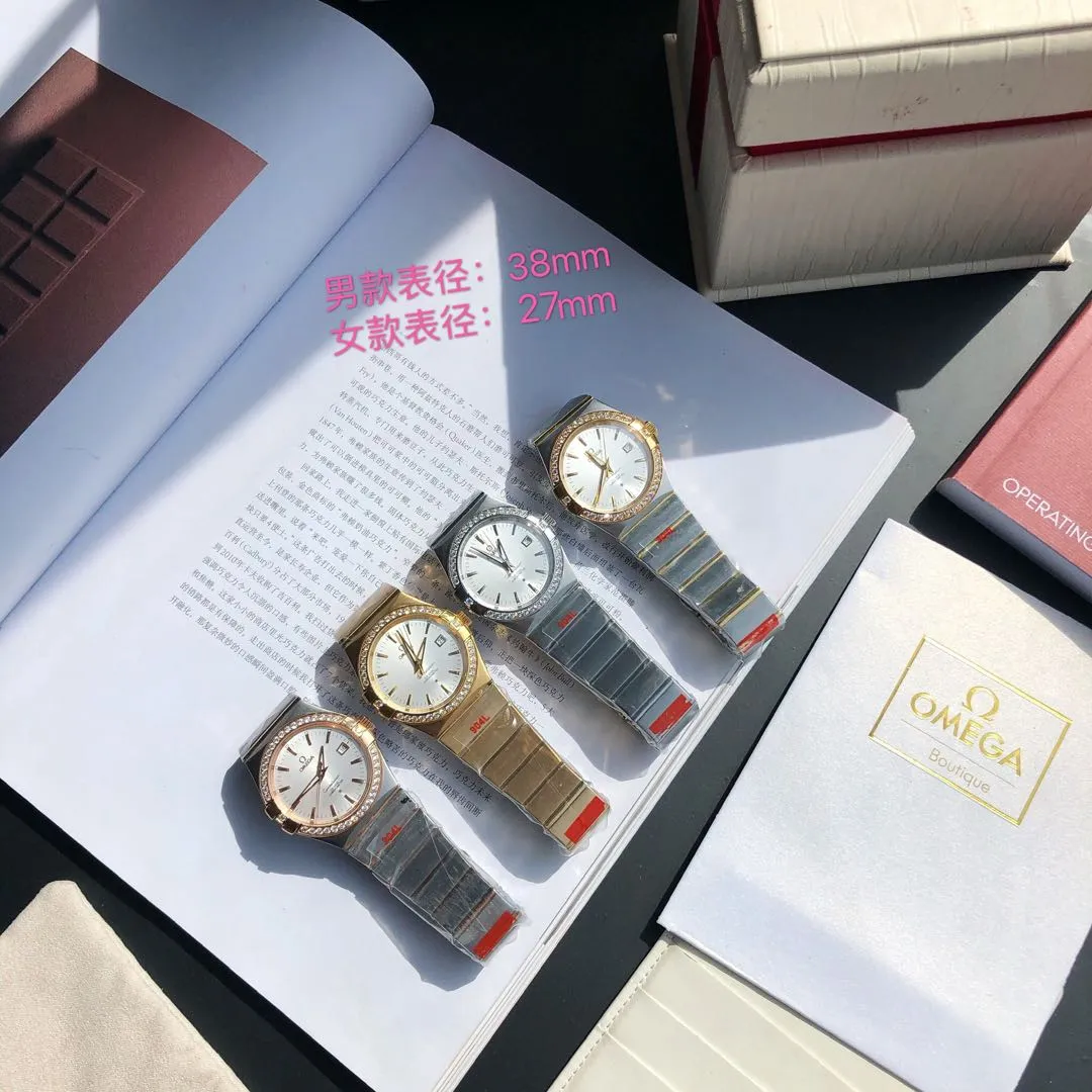Constellation series couple watch. Men's size: 38/10.5mm. Women's size: 27/10.5mm [Annual masterpiece, classic hit] In 2020, GD produced another full series of high-quality products to fill the gap-Omega Constellation series fully automatic mechanical watch. It has been sharpened for ten years and never gives up! Another high-quality, ultra-affordable representative work produced by GD once again refreshes the "genuine appearance details, built-in new Citizen movement" [Movement] GD produces the entire network's exclusive replica Constellation series men's watch equipped with 💯 The new Citizen 8215 automatic mechanical movement, and the women's watch is equipped with 💯 The new Citizen 6T51 automatic mechanical movement, exclusive correction of the 8501 original automatic hammer, the kinetic energy of the movement is durable, and the travel time is accurate, ⭕️ Reworked [Case] 💯 Super waterproof, you can swim with confidence 🚰 316L stainless steel case, CNC cutting process for the same material bracelet, perfect shell shape and joints, replica craftsmanship, the thinnest workmanship of the same level of movement‼ ️ Equipped with a high-quality Swarovski crystal diamond ring (not an ordinary pickaxe stone), it is colorful under the sun [Details] The original strips and diamond sides are optional, and the original ones are all the same color. The bracelet is equipped with the only original folding clasp in its class, and the sapphire anti-scratch glass mirror reads clearly [Inventory] 1000+ in the whole series, long-term replenishment supply ⚠️Please look for the exclusive quality of GD products