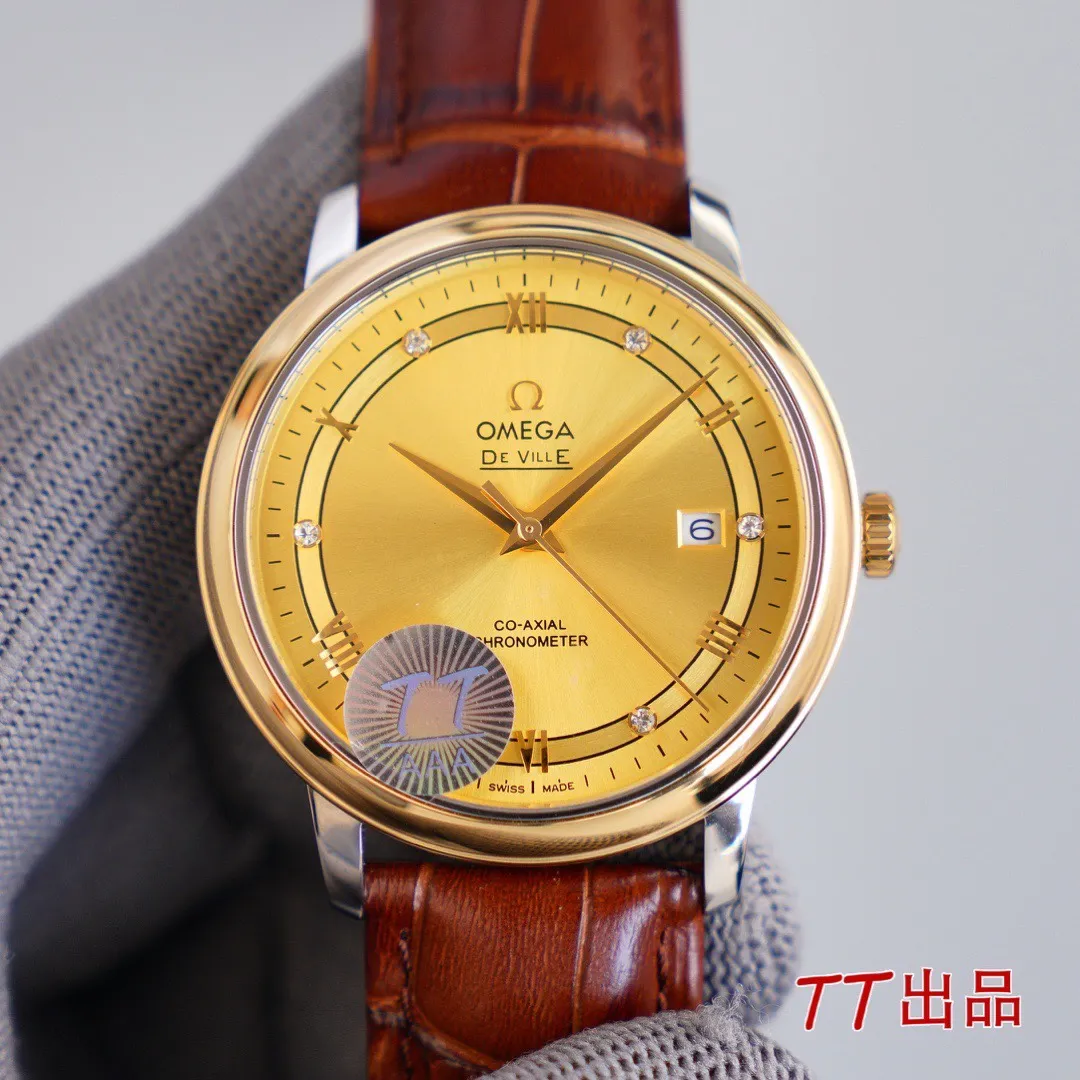 【High-end replica】💰1160! 【Customized all-in-one machine】💰1720! The first thing that comes to mind for the Omega De Ville series is its dignified, elegant, simple, simple, and unobtrusive appearance. Although simple, it is very delicate. The watches in this series are worn with a steady, cautious and steady character. Configuration parameters: Brand: Omega Series: Diefei series Movement: Imported Citizen 9015 all-in-one movement (upgraded version) Each movement undergoes strict QC calibration before shipment. Very strict, zero repairs. Design service life: 10 years. Case material: 316L stainless steel, CNC numerical control engraving, ultra-precision, waterproof depth 100 meters🏊‍♀🏊🏊 Lettering: The latest version of the disc flying track lettering, the word nails are butt welded and inlaid with the same process as the genuine ones (the first in the industry) Table diameter: 39.5*9.7mm (the only one on the market that is consistent with the genuine ones) Product grade: Super A Glass: Imported sapphire glass (0 difference in exposure and transparency compared with the original) Belt: Genuine American alligator leather strap (black/brown) Steel strap: 316L steel professionally polished by top masters /Gloss/Smoothness/Comfort/The same quality as genuine ones. Buttons: Original easy-to-tie pin buckles. Steel buckles: Original mold opening. Same craftsmanship. Same functions. "Manually extendable buckle"