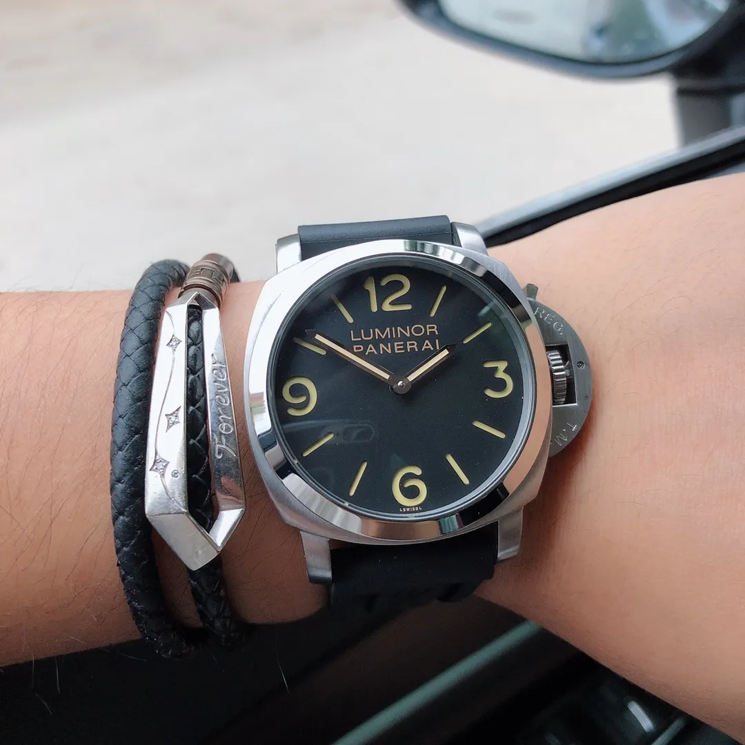 【High-end replica】💰1300! Panerai PAM00372 LUMINOR 1950 style fully automatic imported Citizen 8215 movement, 47 mm, men's material: stainless steel Movement manufacturer: Panerai movement Thickness: 5.3 mm Balance wheel: Glucydur® balance wheel Vibration frequency: 21600 oscillations per hour 🎮 Shock absorber: Incabloc shock absorber Number of gems: 21 Number of parts: 160