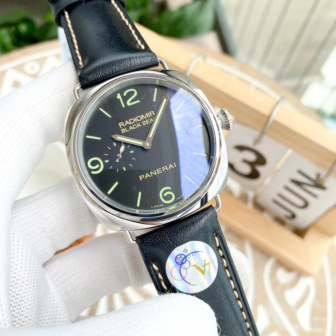 【Foreign trade import】💰2400! 〖V7 version is newly launched⌚️Exclusively on sale🎈〗 Panerai LUMINOR 1950 series ─ 44mm 316L polished stainless steel🔥Made with original imported 2555 fully automatic mechanical movement⌚️Made of Panerai’s new material BMG-TECH™, which has ultra-high toughness and scratch resistance. The black dial follows the characteristics of the previous LUMINOR 1950 series. The circular scale is covered with Super-LumiNova® super luminous coating to ensure that the time information can be read clearly in a dark environment. There is a date display window at 3 o'clock and a small seconds dial at 9 o'clock. Top-quality products are constantly produced.