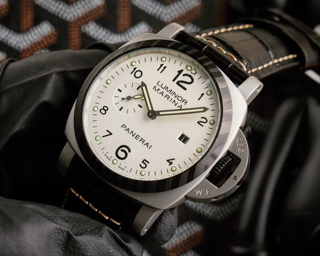 【High-end replica】💰1720! Panerai PANERAI curved coated glass 44mm*16mm stainless steel strap fully automatic machine a watch from a tough guy