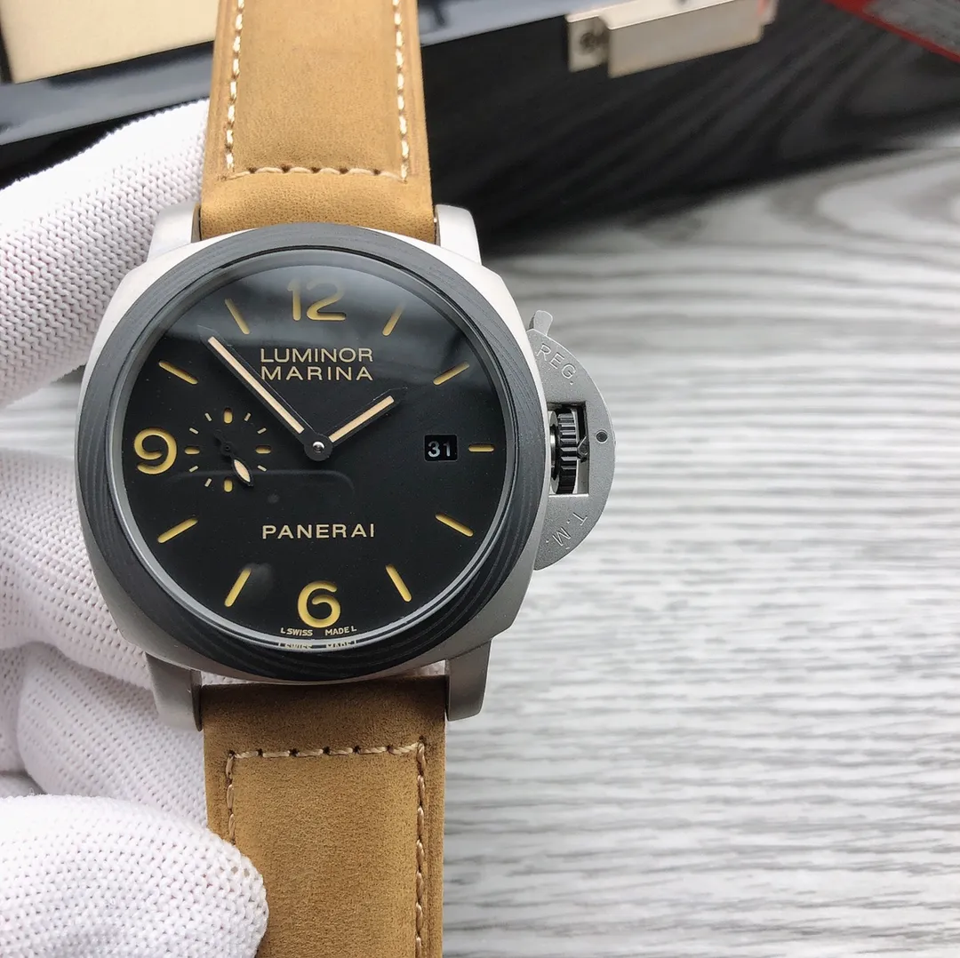 【High-end replica】💰1500! Panerai - PANERAI LUMINOR series PAM Type: Men's top watch Movement: Fully automatic mechanical movement Case: 316L stainless steel case Mirror: Mineral strengthened glass Belt: Imported genuine cowhide strap is extraordinary, showing the charm of men Size: diameter 44mm, thickness 16mm
