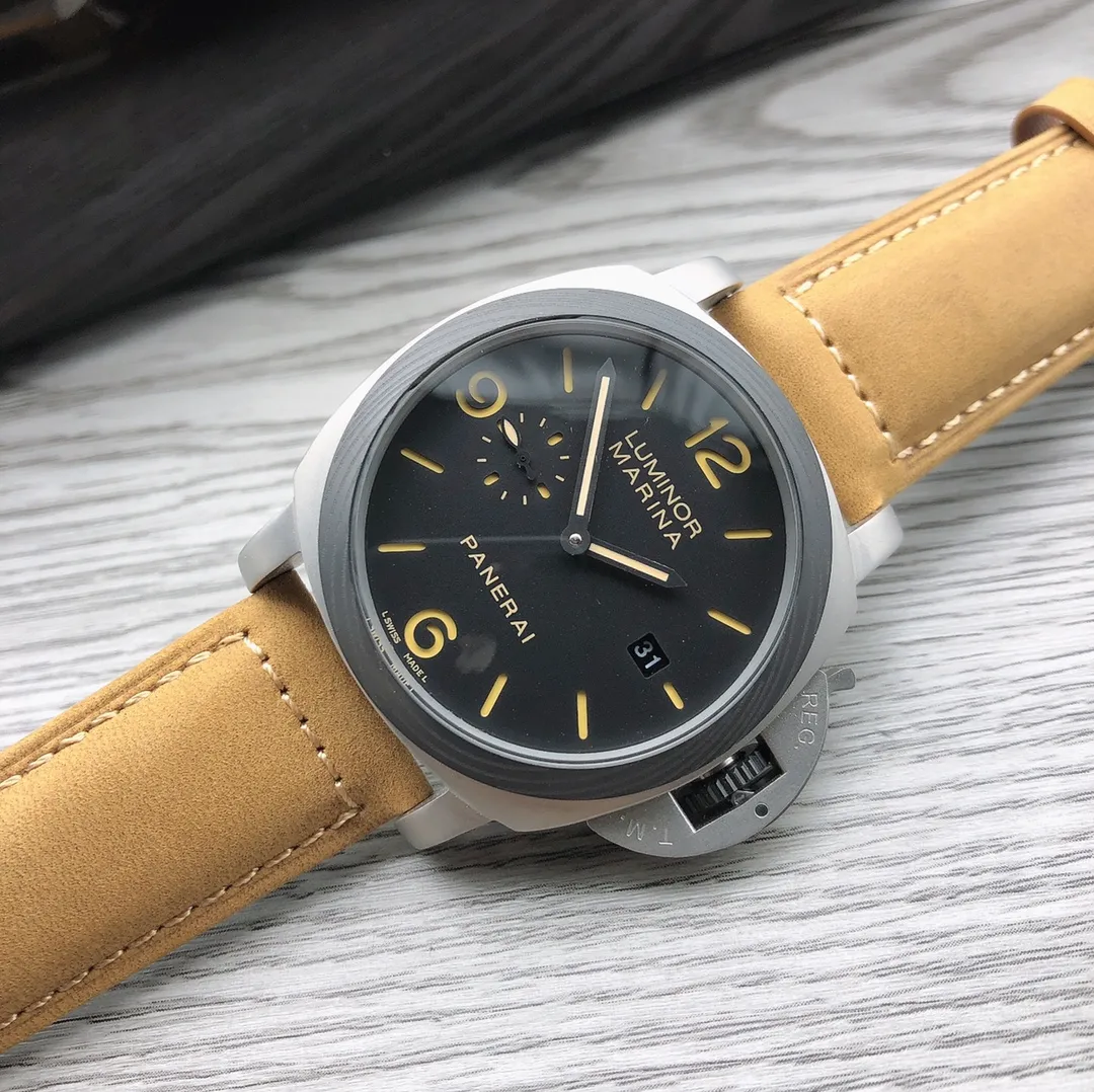 【High-end replica】💰1500! Panerai - PANERAI LUMINOR series PAM Type: Men's top watch Movement: Fully automatic mechanical movement Case: 316L stainless steel case Mirror: Mineral strengthened glass Belt: Imported genuine cowhide strap is extraordinary, showing the charm of men Size: diameter 44mm, thickness 16mm