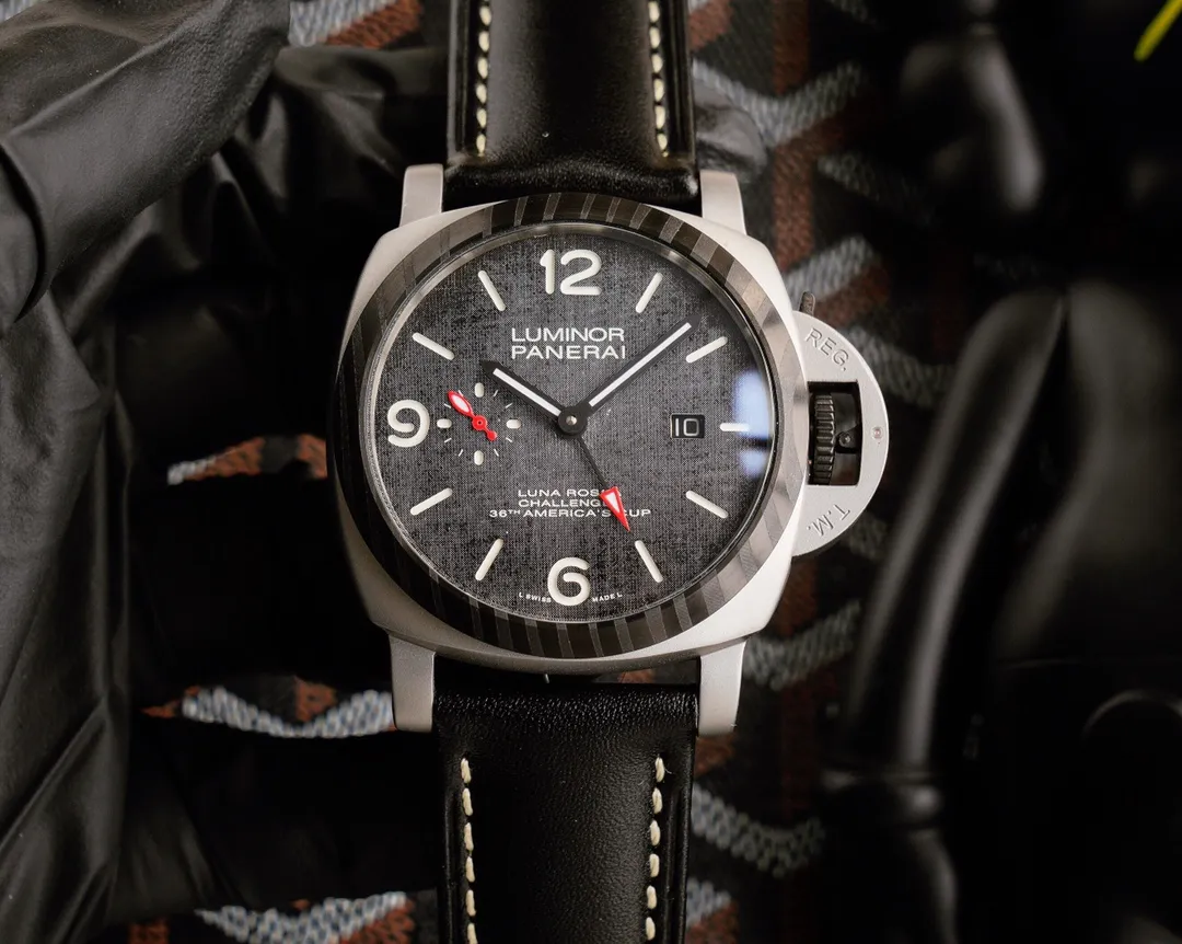 【Customized all-in-one machine】💰1920! Panerai PANERAI curved coated glass 44mm*16mm stainless steel strap fully automatic machine a watch from a tough guy