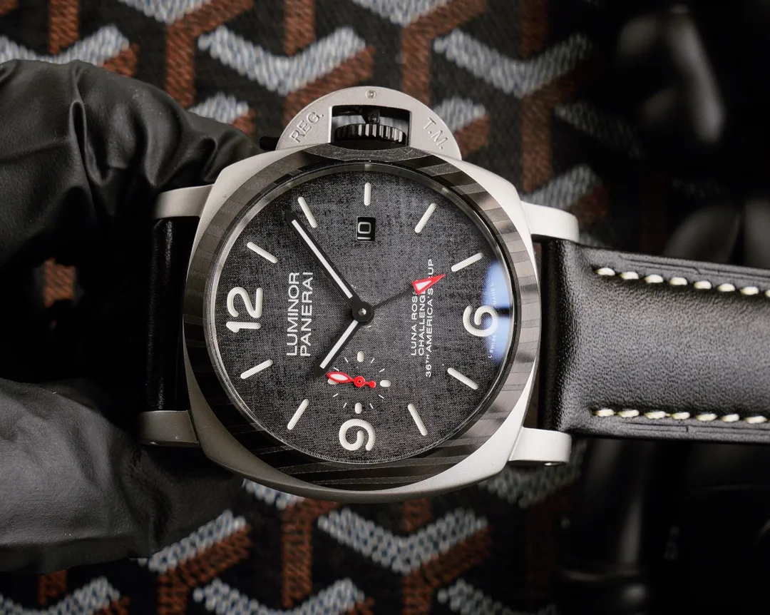 【Customized all-in-one machine】💰1920! Panerai PANERAI curved coated glass 44mm*16mm stainless steel strap fully automatic machine a watch from a tough guy