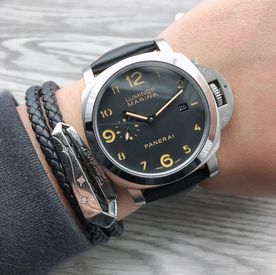 【High-end replica】💰1300! Panerai - PANERAI PAM Type: Men's top watch Movement: Fully automatic imported Citizen 8215 mechanical movement Case: 316L stainless steel case 🎮Mirror: Mineral strengthened glass Belt: Imported genuine cowhide strap is extraordinary, showing the charm of men Size: diameter 44mm, thickness 16mm