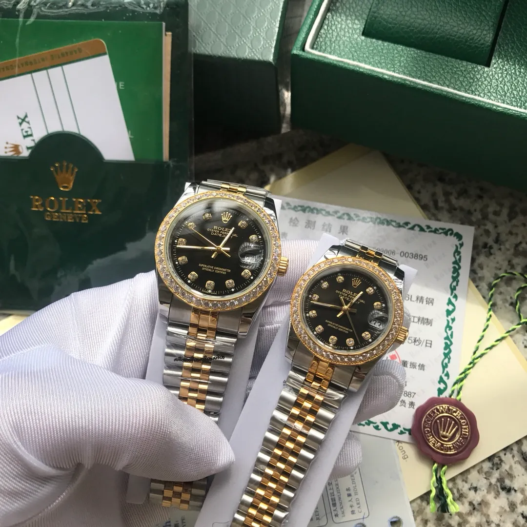 [High-end replica] 💰1300 each! Rolex - ROLEX Style: Classic couple mechanical watch Movement: Original imported Citizen movement Mirror: Sapphire glass mirror Case: 316L stainless steel case Strap: Solid 5-bead steel band Size: Male 36mm 13mm Size: Female 31mm 13mm Welcome to the picture...