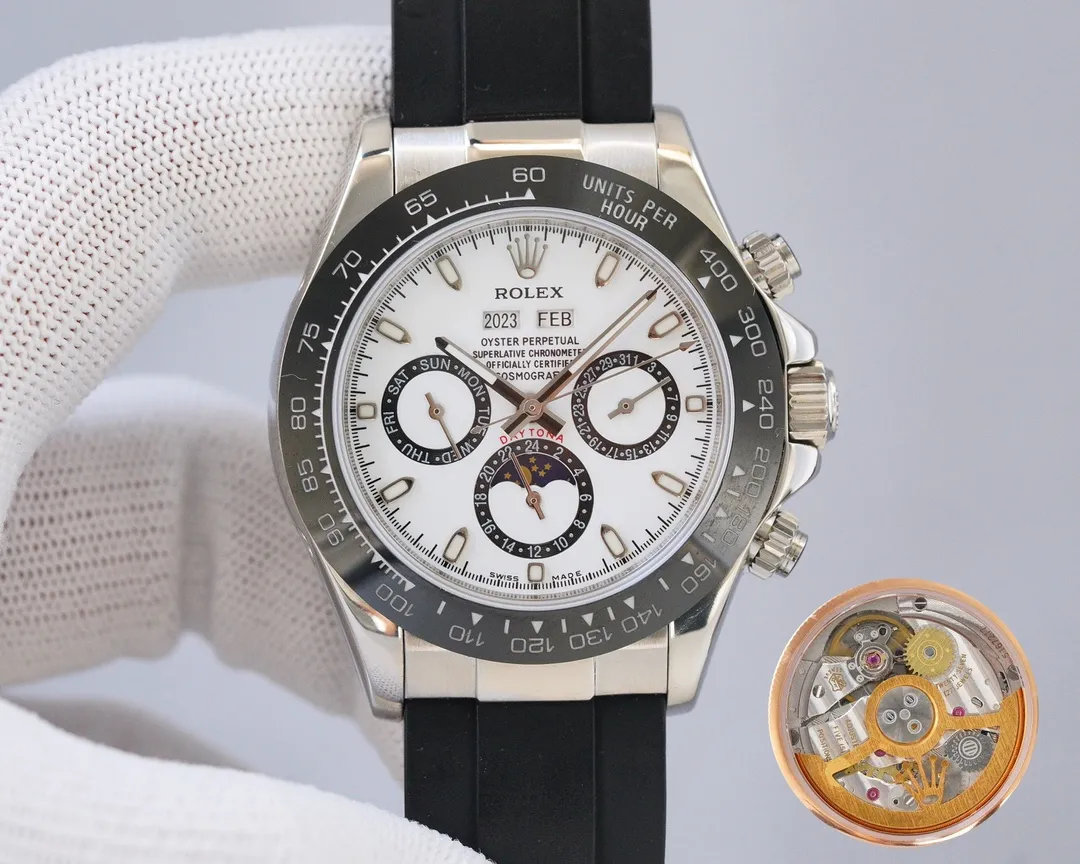 【Top replica】💰3900! Recommended new models ✨✨ROLEX 🌟Cosmograph Daytona 🌟 Known for its precision and excellent quality, regaining the classics will give you a different feeling ⚡Perfectly equipped with the original Cal.1141QP self-winding multi-functional mechanical movement, (year display, month display, week display, 24-hour display, date display and other functions) is more stable than the 7750 movement, 100% Swiss quality ⚡ Sapphire crystal glass mirror Ultra-thin 316L stainless steel case Deep waterproof Size 40×10 Combines European design style and Swiss expertise It has become a mid-to-high-end watch in the field of sports and leisure. It is a boutique that tasteful people are eager to collect🔥Top-level products. The best products are constantly coming🔥