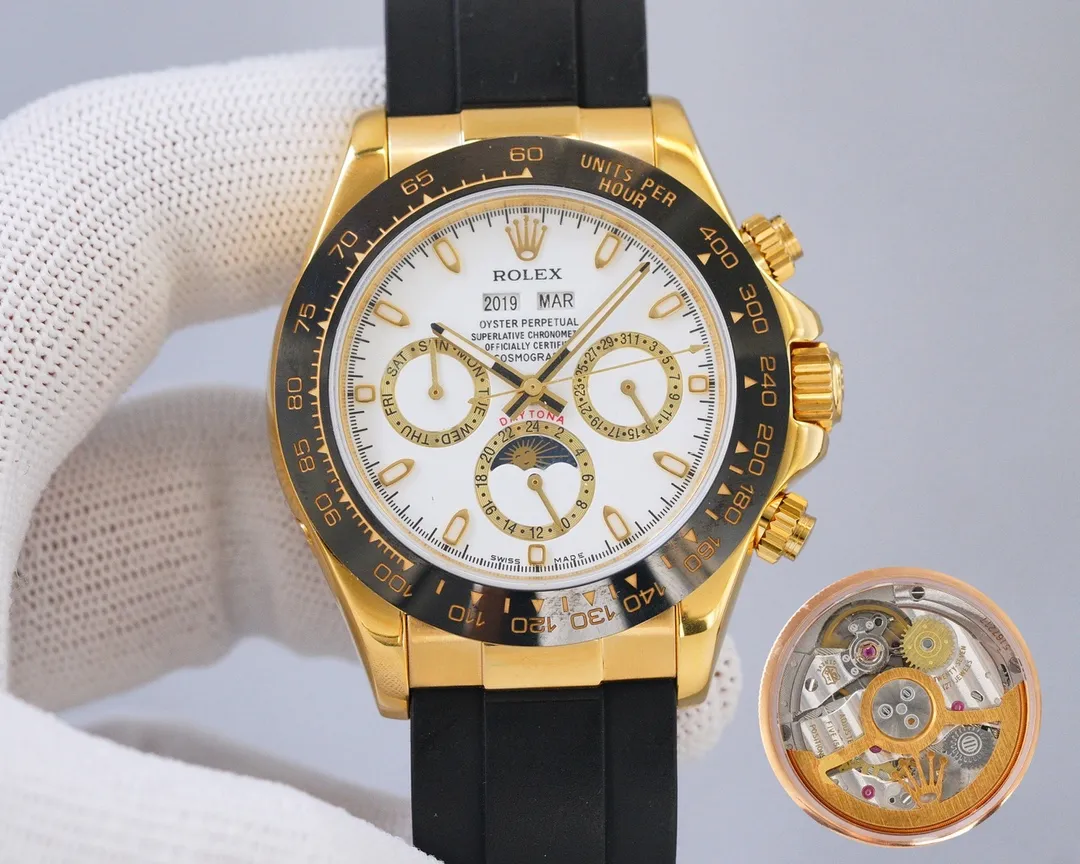 【Top replica】💰3900! Recommended new models ✨✨ROLEX 🌟Cosmograph Daytona 🌟 Known for its precision and excellent quality, regaining the classics will give you a different feeling ⚡Perfectly equipped with the original Cal.1141QP self-winding multi-functional mechanical movement, (year display, month display, week display, 24-hour display, date display and other functions) is more stable than the 7750 movement, 100% Swiss quality ⚡ Sapphire crystal glass mirror Ultra-thin 316L stainless steel case Deep waterproof Size 40×10 Combines European design style and Swiss expertise It has become a mid-to-high-end watch in the field of sports and leisure. It is a boutique that tasteful people are eager to collect🔥Top-level products. The best products are constantly coming🔥