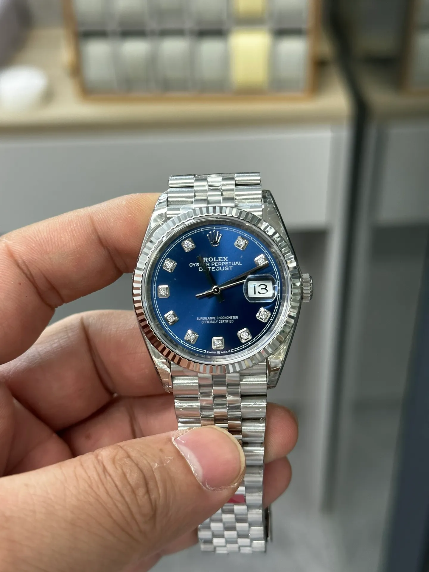 Rolex Blue Diamond Diary Real Shot❤️