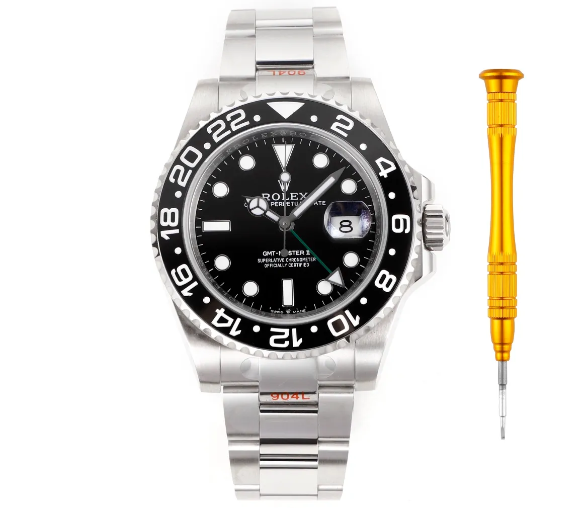 【High-end replica】💰1160! 【Customized all-in-one machine】💰1720! 【Top Replica】💰Private chat! Rolex ROLEX GMT-Master (Coca-Cola) one-piece red and blue ceramic ring, RK5 is the only ceramic ring in the market with a color comparable to the original, shocking the market. The steel is made of authentic imported 904L raw materials, forged and polished, and is equipped with the 3186/3285 all-in-one fully automatic mechanical movement, which is consistent with the original product, and has accurate and stable travel time. Professional testing and inspection, zero repairs! The authentic consistent GMT needle is on the second layer and adjusts the calendar through quick time adjustment, 40mm, 904L steel case bracelet, sapphire mirror, super luminous, two-way ceramic rotating bezel, folding buckle. Please look for the exclusive high-end quality code: NV126688, exclusive Huan logo. Welcome to reprint! (Comes with the same screwdriver as pictured/Same day shipping)