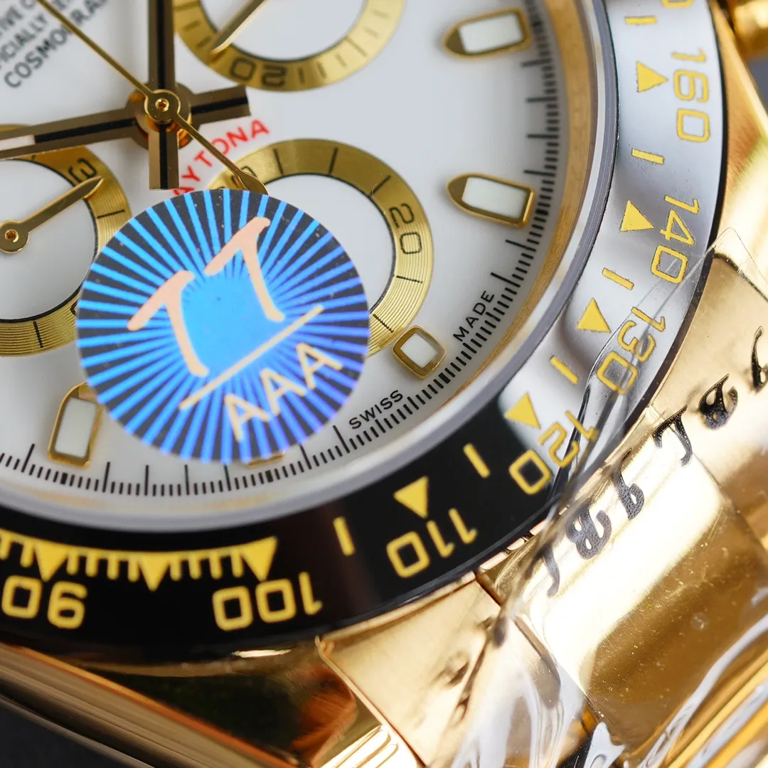 【Foreign trade import】💰2400! TT Factory August "Upgraded Version" 8⃣️🈷️Major Upgrade: The letter adopts the latest technology "self-priming" luminous technology. The brightness is twice that of the 2020 version. The color is corrected and the light is more durable. It is full of texture. Figure 5⃣️shown⚠️⚠️ Tt Factory deeply understands the customer's heart and creates high-quality, cost-effective watches with "craftsmanship". "Check every layer" and "lock tightly" just for you. Enjoy the charm on your wrist! ! ! [Rolex Cosmograph Daytona Series] [Movement] A customized three-eye enlarged version of the fully automatic mechanical movement is used to make the distance between the three function dials the same as the original. [Case] ​​40mmX13mm deep black ceramic solid outer ring with speed scale (real ceramic technology, non-scratchable, never fade, texture consistent with the original) [Dial] The function dial font and the dial logo are superimposed on the printing process, and there will be a slight bulge when viewed from the side. The background texture of the disk has been filtered and corrected countless times to ensure that it is 100% consistent with the original. The Rolex metal LOGO on it is separately molded, and it can be compared to the original in terms of three-dimensionality and roundness. The easy-to-read Chroma light luminous display is equipped with long-lasting luminous material. [Mirror] Flat sapphire crystal glass is scratch-resistant, and the effect will never be ghosted, consistent with the original product. ⚠️⚠️ (Six-digit Rolex’s unique anti-counterfeiting mark, small crown👑) [Buckle] Made of imported 316 steel and polished from 1:1 parts. The inner side is sanded and corroded by the Rolex steel seal. The external buckle safety ring is exactly the same as the original one. ⌚️⌚️ Produced by Tt factory, perfect in every detail.