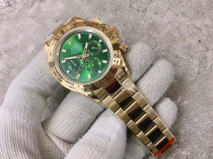 【High-end replica】💰1160! Real delivery photos of Rolex Daytona, Golden Green Di, fully automatic mechanical movement