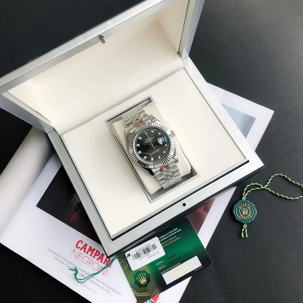 【High-end replica】💰1240! The 2022 new Rolex Datejust 41mm men's watch has been upgraded to the official version [color], the original hot-selling hot model, the 41mm diameter is more contemporary, the official update is suitable for the public, and the size is suitable for the public! "Once and for all" is waiting for you. Highlight 1: Continue to uphold the brand new imported Citizen 8215 movement, factory movement testing and adjustment! The appearance details are all original and authentic! Really built both inside and outside [Strong] Highlight 2: Original and consistent factory accessories; Highlight 3: Corrected 41mm official synchronous original buckle, polished five-bead bracelet parts! Really build affordable Citizen with the quality standards of major manufacturers [strong] Highlight 4: The luminous quality is comparable to the original! The dial has exquisite workmanship, and the fonts, scales and details are all sourced from the craftsmanship of large manufacturers, which is comparable to the original [strong] Highlight five: scratch-resistant and wear-resistant sapphire mirror, anti-reflective convex magnifying (2.5-digit) calendar window, the magnification is synchronized with the original, and the time and calendar reading are clear and transparent [strong]