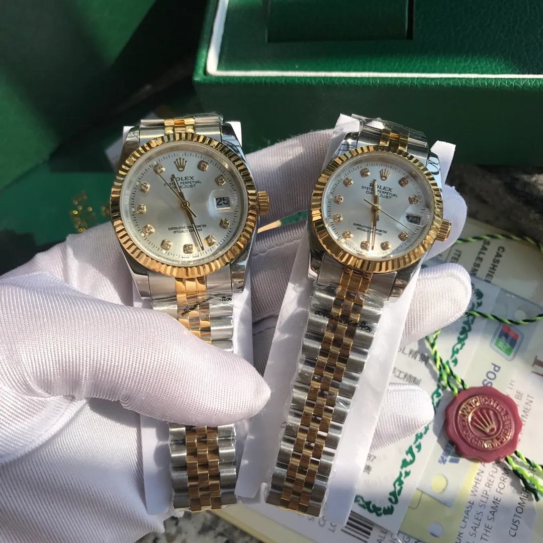 [High-end replica] 💰1160 each! Rolex - ROLEX Style: Classic couple mechanical watch Movement: Imported Citizen movement Mirror: Sapphire glass mirror Case: 316L stainless steel case Strap: Solid 5-bead steel strap Size: Male 36mm 13mm Size: Female 31mm 13mm