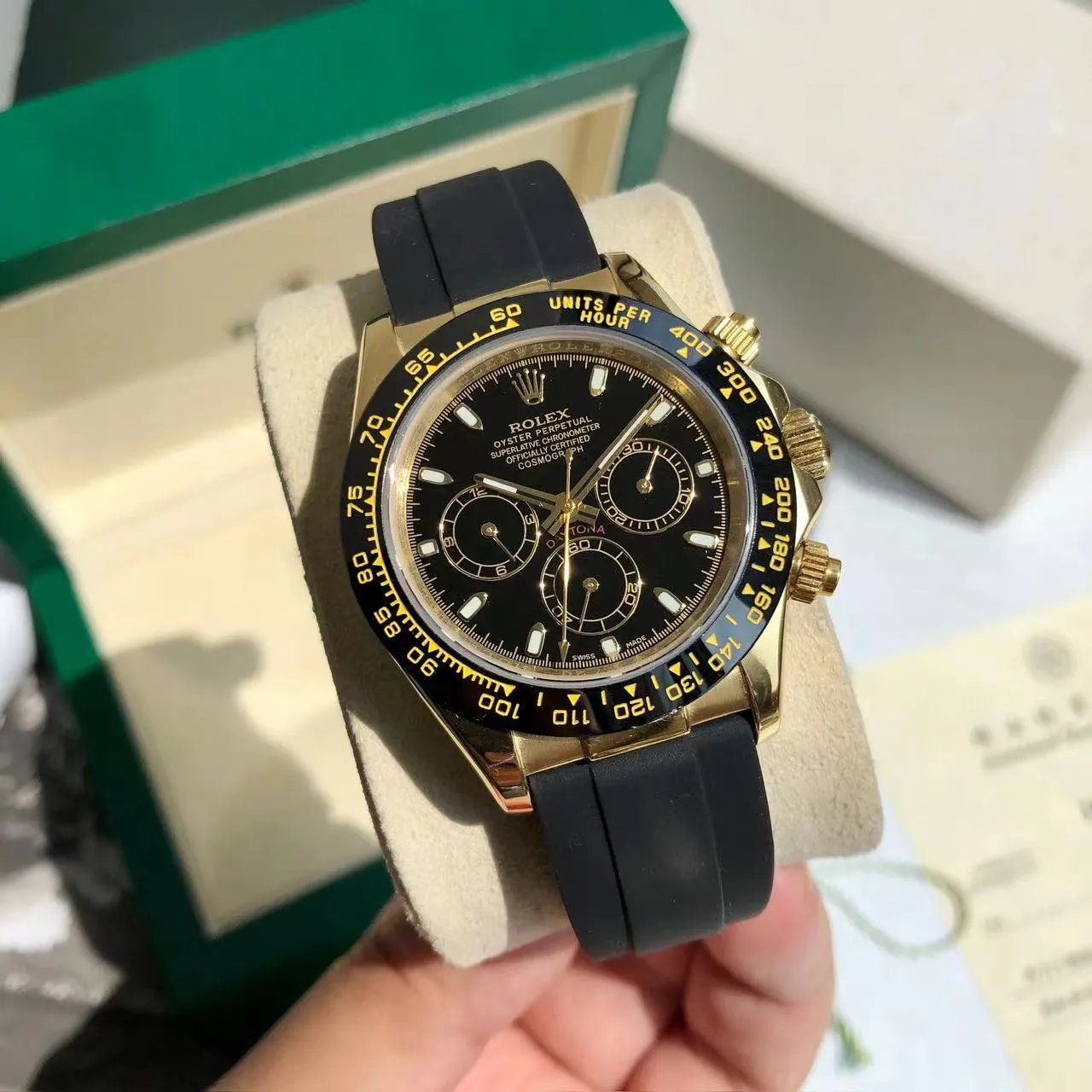 【High-end replica】💰1160! Customized all-in-one machine 💰1720! Rolex Daytona Series [Diameter] 40mm [Movement] Equipped with imported fully automatic mechanical movement [Ring] Imported finely polished ring/ceramic ring [Mirror] Scratch-resistant sapphire glass mirror [Material] Imported 316L stainless steel case [Strap] Stainless steel three-bead strap/high-quality tape [Buckle] Original buckle Super high quality, more beautiful in kind, market exclusive! Classic men's casual watch, the standard accessory for successful men, allowing you to wear it once and for all!
