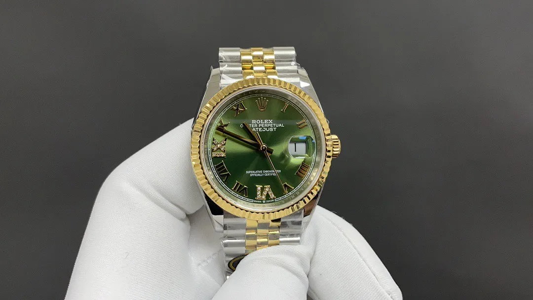 🌐Today’s Recommendation Rolex Datejust Gold Green Face 36mm 3235 Machine Top Quality Real Shots of Shipment✈️