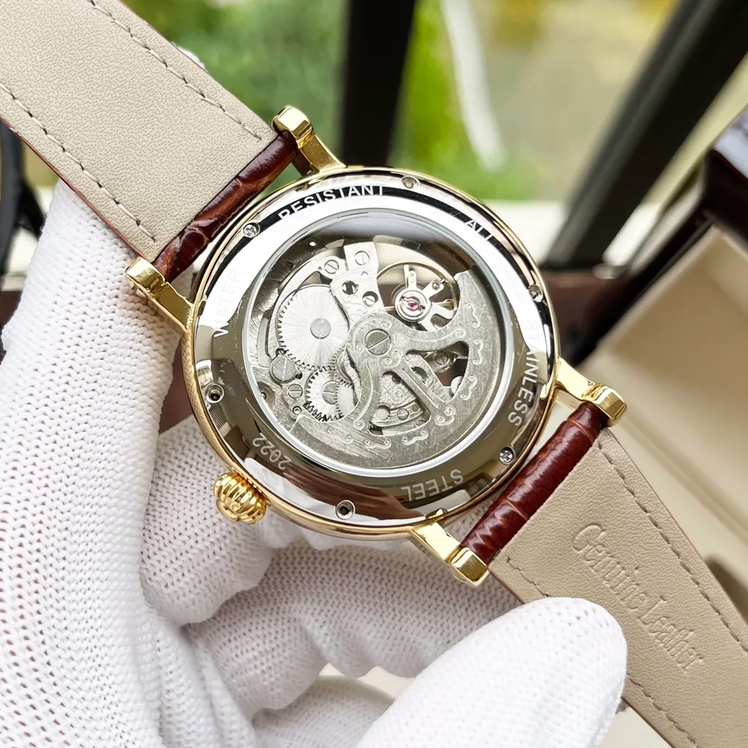 【High-end replica】💰1440! Rolex-ROLEX men's watch, fully automatic mechanical movement, mineral-strengthened glass, 316L stainless steel case, leather strap, simple and elegant, business essentials, size: diameter 42mm, thickness 12mm