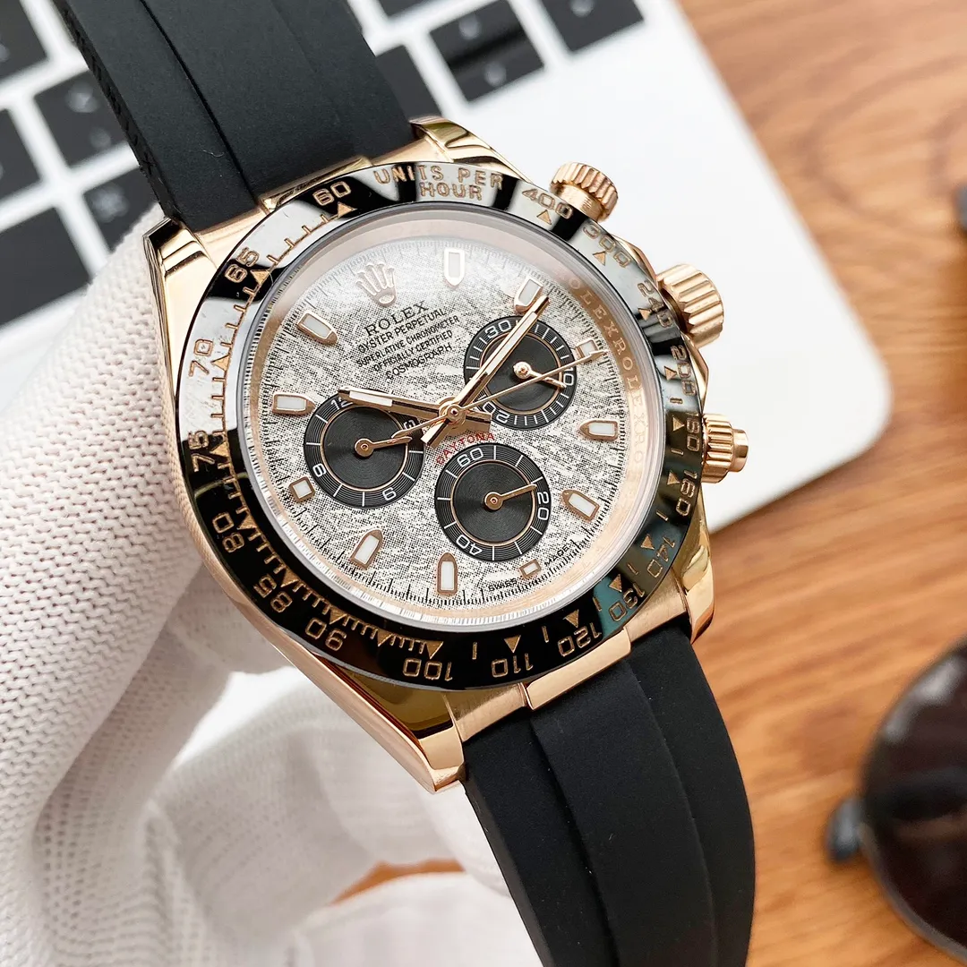 【Foreign trade import】💰1160! Rolex-ROLEX Daytona Series Type: [Cool] Men's Watch Case: 316 stainless steel (high quality workmanship) Strap: Imported tape/top 316 stainless steel (two options available) Movement: Advanced customized fully automatic mechanical movement (stable travel time) Glass: Advanced strengthened coated mirror (anti-scratch) Size: diameter 40mm, thickness 12mm