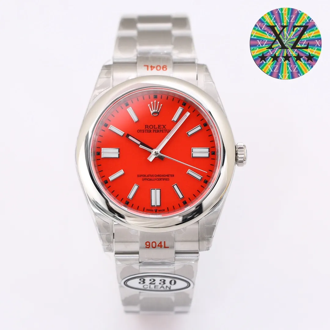 The Rolex Oyster Perpetual 41 series 1⃣️ is equipped with Rolex’s new 3230 integrated movement; 2⃣️ The 41mm diameter of the watch is consistent with the original; 3⃣️ The dial has polished nails and top-notch Swiss ice blue luminous, which is consistent with the original Rolex The light is consistent; 4⃣️Super 904 steel material, mirror sapphire glass; 5⃣️The watch strap is made of top-notch Oyster steel three-lattice links, giving the wrist the highest and best comfort. Every ultimate detail is the sincerity of the factory's ingenuity! ! ! Factory quality! Welcome to reprint!