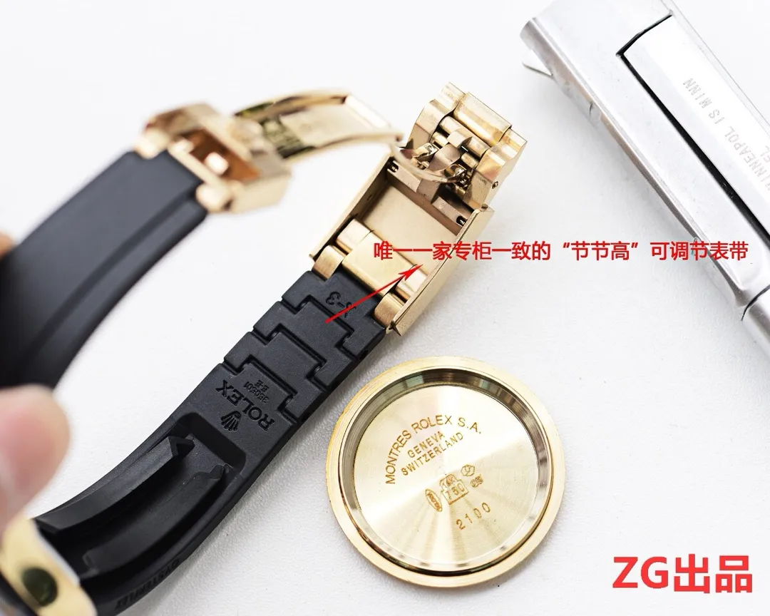 【Customized all-in-one machine】💰1720! Tiger skin "black" Taiwan ZG Factory's masterpiece and craftsmanship ——Details determine success or failure 🎈🎈 It took 16 months and is finally released🏅️🏅️ [Rolex Cosmograph Daytona Series] [Movement] Using a customized three-eye enlarged version of the fully automatic mechanical movement [Taiwan ZG Factory] 🏆🏆Produced by All distribution counters are consistent Multifunctional travel box All have the ZG logo✅ Every watch leaves the factory and is strictly tested to ensure that agents have the highest success rate for every order. Nearly zero repairs 🎈🎈 [Case] ​​Original mold opening, same price, only one 🎈🎈40mm The background texture of the disk has been filtered and corrected countless times to ensure that it is 100% consistent with the original. The Rolex metal LOGO on it is separately molded, and it can be compared to the original in terms of three-dimensionality and roundness. The easy-to-read Chroma light luminous display is equipped with long-lasting luminous material. [Mirror] Flat sapphire crystal glass is scratch-resistant, and the effect will never be ghosted, consistent with the original product. ⚠⚠The six-character position is upgraded to a small crown with anti-counterfeiting that is consistent with the original 👑 (pay attention to details) [Buckle] Made of imported 316S steel and polished from 1:1 parts. The inner side is sanded and corroded by the Rolex steel seal. The outer watch buckle safety ring is exactly the same as the original one. ⌚⌚ Produced by ZG Factory in Taiwan. Perfect in every detail.
