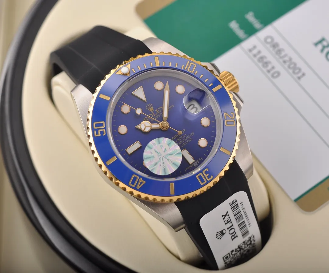 【High-end replica】💰1160! Rolex Submariner series - men's mechanical watch, imported Japanese Citizen machinery (8215 movement), 316L stainless steel case with ceramic ring, comfortable silicone strap, original safety buckle, sapphire glass, waterproof to a depth of 200 meters! Diameter 40mm Thickness 13mm