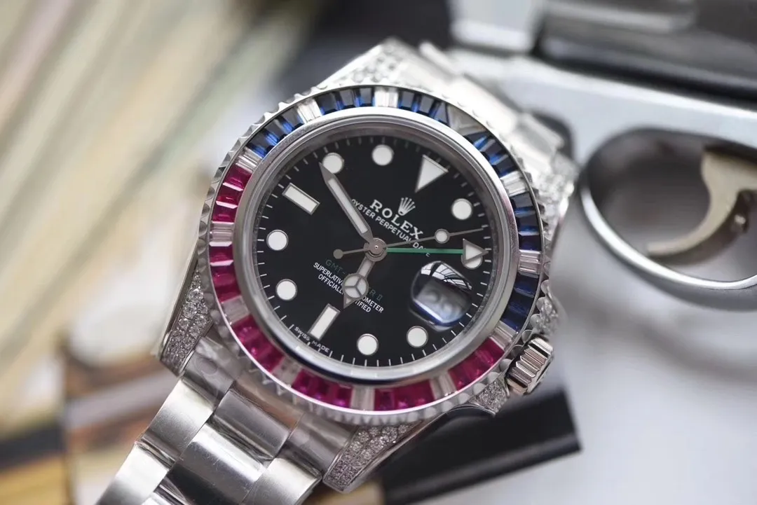 【High-end replica】💰1720! Rolex ROLEX GMT-Master II Greenwich Series Imported fully automatic Citizen 8217 mechanical movement • 40mm • Sapphire mirror (blue light magnifying glass) • Three-bead steel belt • Safety buckle Luminous Temperament does not mean taste. Your choice can prove it.
