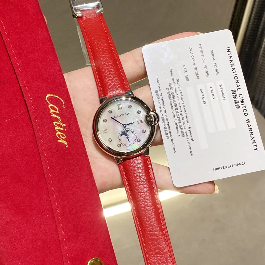 【Foreign trade import】💰960! Cartier women's blue balloon luxury series, quartz watches are shipped in the same color [color], the sun, moon and stars are displayed in a large frame, the starry sky is running, time flows, special cutting diamonds 💎 inlaid ring, personality, perfect, equipped with original imported quartz movement, precise travel time, Cartier original snap buckle, diameter 36mm, thickness 8mm "Please pay attention to the exclusive background for detailed shooting"