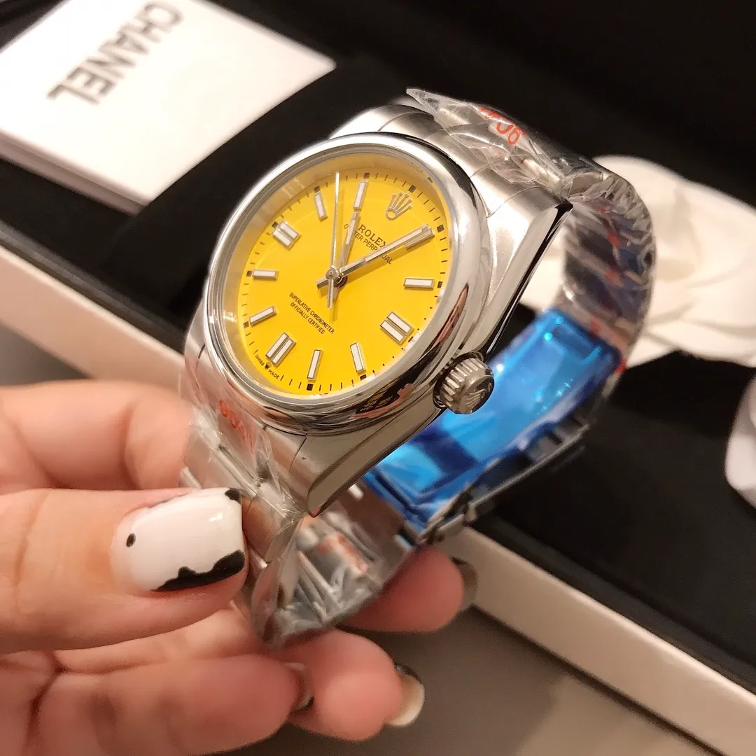 【Foreign trade import】💰920! Rolex Oyster Perpetual Craftsmanship and Quality Women's Mechanical Watch Stainless Steel 36mm Colorful Colors Different Summer Colors Rolex Women's Watches