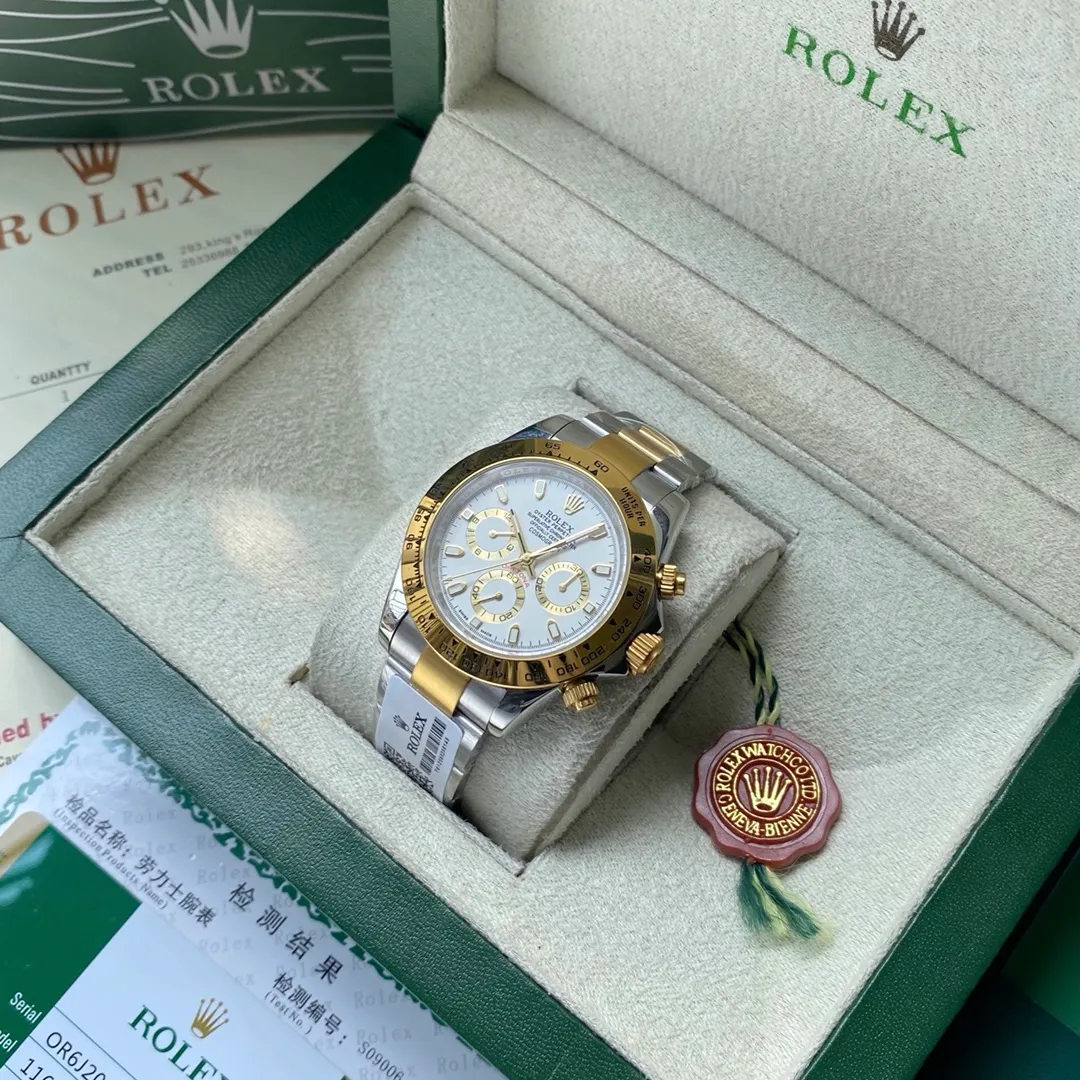 【High-end replica】💰1160! Rolex - Rolex Style: Daytona men's mechanical watch Movement: Imported 4130 movement Size: Diameter 40mm Thickness 11mm Case: 316 stainless steel case Mirror: Mineral glass mirror Strap: Pure stainless steel strap - original folding buckle