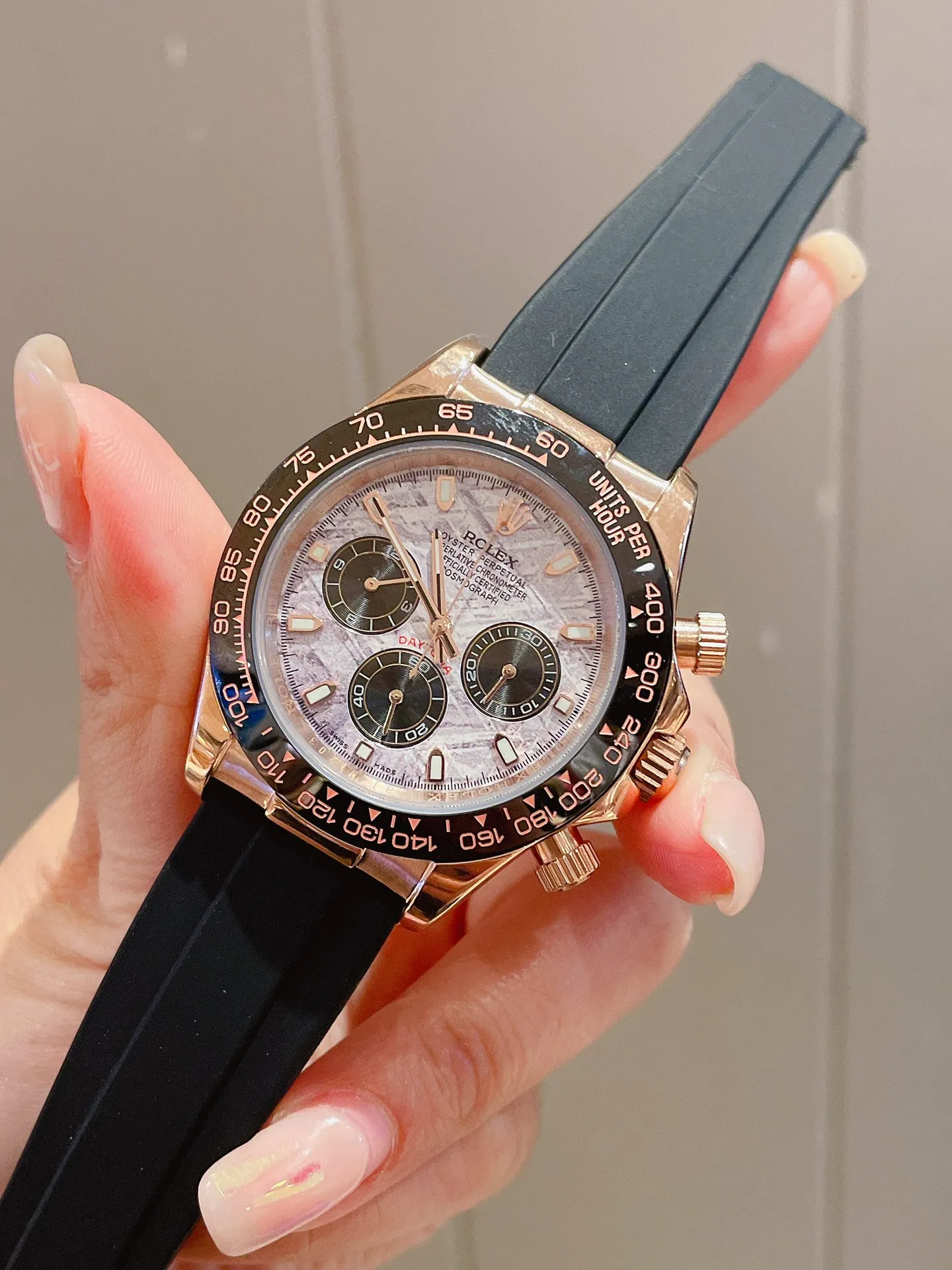 【Foreign trade import】💰1160! Rolex Daytona Series Automatic Mechanical Stainless Steel Case Size 43mm Coated Glass Rubber Strap Original Buckle The Rolex Daytona You Can’t Put Down