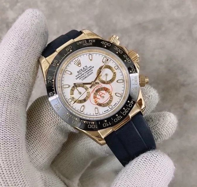【High-end replica】💰1160! Rolex - Rolex Style: Daytona men's mechanical watch Movement: Imported fully automatic Citizen 8215 movement Size: Diameter 40mm Thickness 11mm Case: 316 stainless steel case Mirror: Sapphire mirror Strap: Comfortable silicone strap-original buckle