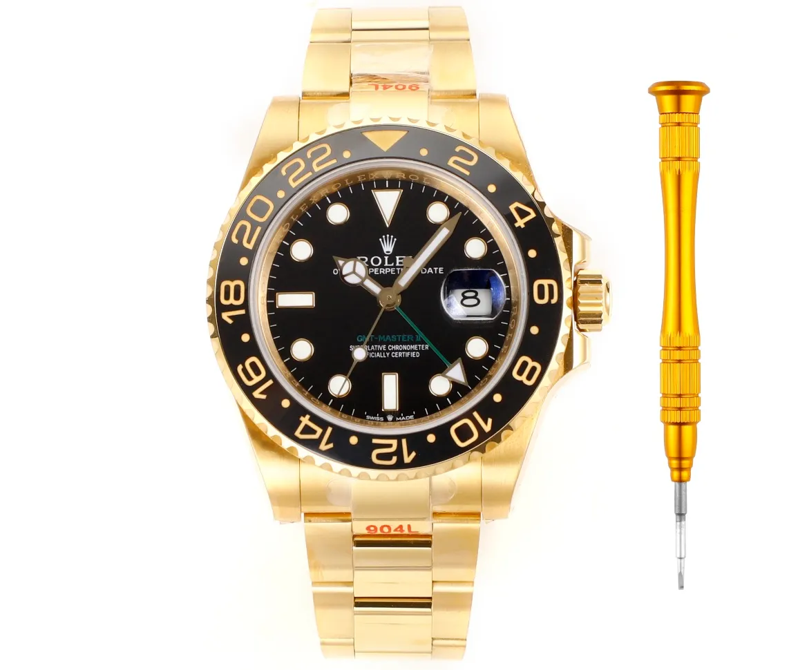 Factory C made a major breakthrough and recreated the pinnacle of the Rolex GMT-Master (Coca-Cola) one-piece red and blue ceramic ring. 🎮RK5 is the only ceramic ring in the market that is comparable to the color of the genuine product. It is shockingly launched. The steel is made of authentic imported 904L raw materials, forged and polished, and is equipped with the 3186/3285 all-in-one fully automatic mechanical movement, which is consistent with the original product. It has accurate and stable travel time. Professional testing and inspection, zero repairs! 🎮 Genuine consistent GMT needle on the second layer and quick time adjustment to adjust the calendar, 40mm, 904L steel case bracelet, sapphire mirror, super luminous, two-way ceramic rotating bezel, folding buckle. Please look for the exclusive high-end quality code: NV126688, exclusive Huan logo. Welcome to reprint! (Comes with the same screwdriver as pictured/Same day shipping)
