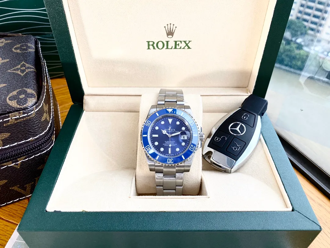 【High-end replica】💰1160! Rolex - Rolex 🎉 Submariner series three-hand ceramic rotating men's watch, fully automatic imported Citizen mechanical movement, sapphire mirror, luminous hour markers to let you shine from day to night, original safety buckle, diameter 40mm and thickness 11mm, the Rolex Submariner is a model of ruggedness and durability